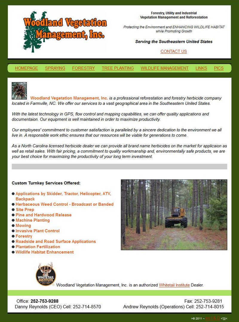 Woodland Vegetation Management Homepage Screenshot